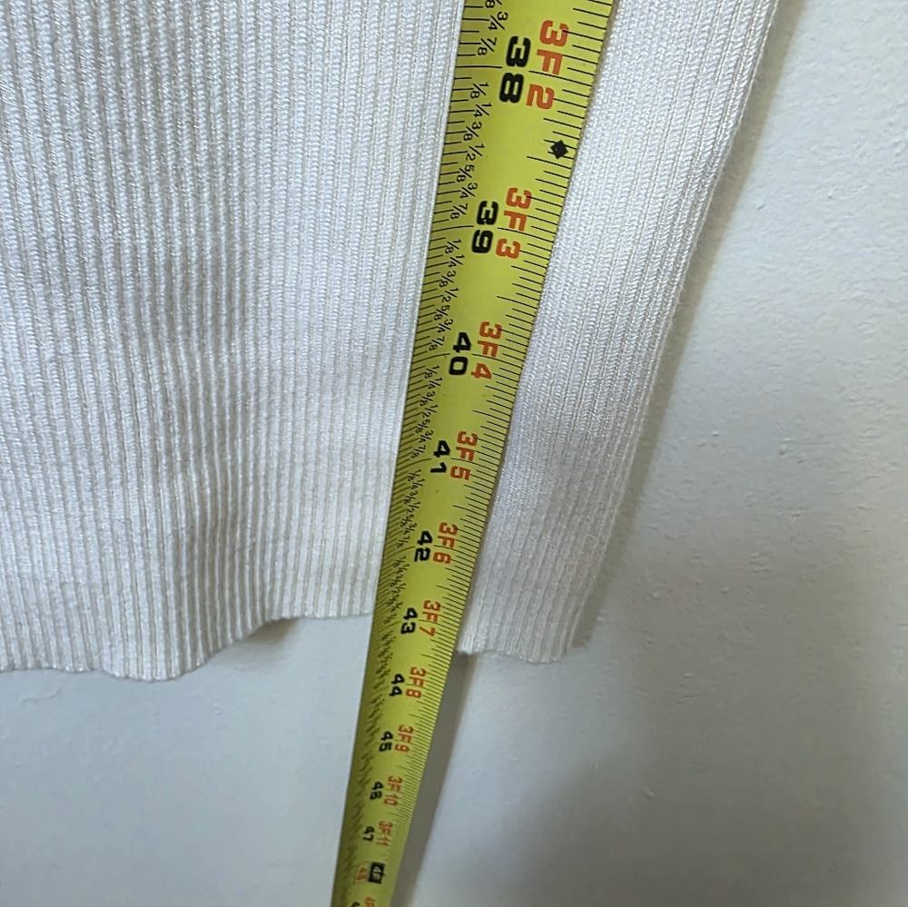 Rocorose Sweater Dress Midi Colorblock Stretch Bodycon Ribbed Knit Turtleneck M - Picture 11 of 15